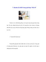 Tài liệu 7 vitamin cần thiết trong giai đoạn “bầu bí” docx