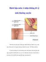 Tài liệu Rách hậu môn vì nhịn không đi vệ sinh thường xuyên ppt