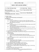 Tài liệu MTCV-02: Nhân viên hành chính pptx