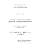 Xây dựng nhà nước pháp quyền xã hội chủ nghĩa việt nam hiện nay 