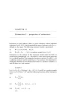 Chapter 12: ESTIMATION I - PROPERTIES OF ESTIMATORS