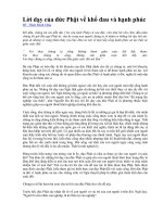 Bài giảng Lời khuyên của đức phật về đau khổ và hạnh phúc