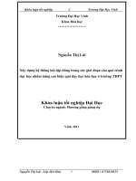 Xây dựng hệ thống bài tập dùng trongcacs giai đoạn của quá trình dạy học nhằm nân cao hiệu quả dạy học hóa học ở trường THPT luận văn tốt nghiệp đại học 