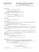 Tài liệu Đề khảo sát môn toán khối 12 docx