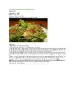 Rau càng cua trộn thịt hun khói áp chảo 