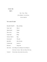 Tài liệu Tiếng Anh lớp 1, 2 - Lesson nine (Bài 9) Our - Your - Their docx