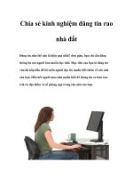 Tài liệu Chia sẻ kinh nghiệm đăng tin rao nhà đất pptx