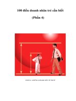Tài liệu 100 điều doanh nhân trẻ cần biết (Phần 4) ppt