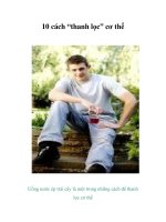 Tài liệu 10 cách “thanh lọc” cơ thể docx