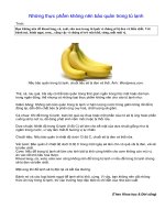 Tài liệu Những thực phẩm không nên bảo quản trong tủ lạnh ppt