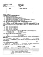 Bài soạn de thi HKI mon sinh 9