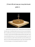 Tài liệu 25 bước đổi mới sáng tạo trong kinh doanh (Phần 1) pdf