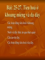 Gián án bai 25 - 27 sinh hoc 8