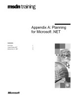 Tài liệu Appendix A: Planning for Microsoft .NET ppt