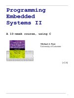 Tài liệu Programming Embedded Systems II pptx