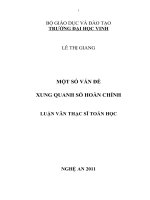 Một số vấn đề xung quanh số hoàn chỉnh luận văn thạc sỹ toán học 