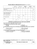 Gián án Đề và ma trận KT học kì II