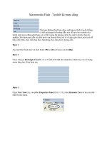 Tài liệu Macromedia Flash - Tự thiết kế menu động pdf