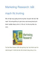 Tài liệu Marketing Research: bắt mạch thị trường doc