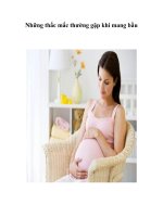 Tài liệu Những thắc mắc thường gặp khi mang bầu doc