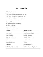 Tài liệu Tiếng việt lớp 1 - Bài 61: ăm - âm docx