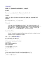 Tài liệu Connecting to a Microsoft Excel Workbook ppt