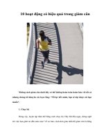 Tài liệu 10 hoạt động có hiệu quả trong giảm cân doc