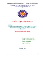 Nghiên cứu chiến lược phân phối và chiêu thị của công ty cổ phần trang trí đá vĩnh cửu 
