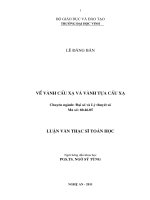 Về vành cấu xạ và vành tựa cấu xạ luận văn thạc sỹ toán học 