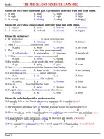 Bài soạn ĐỀ THI KHẢO SÁT CL GIỮA HK2 + KEY 2