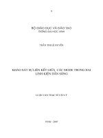 Khảo sát sự liên kết giữa các mode trong hai linh kiện dẫn sóng 