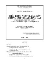 Biểu thức ngữ vi rào đón trong lời thoại nhân vật trên tư liệu truyện ngắn và tiểu thuyết việt nam hiện đại 