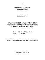 Xây dựng chiến lược định vị trên thị trường nội địa tại tổng công ty cổ phần dệt may hòa thọ 