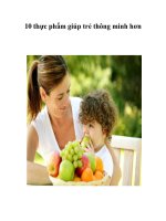 Tài liệu 10 thực phẩm giúp trẻ thông minh hơn doc