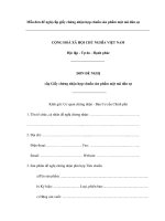 Tài liệu Mẫu đơn đề nghị cấp giấy chứng nhận hợp chuẩn sản phẩm mật mã dân sự docx