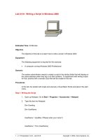 Tài liệu Writing a Script in Windows 2000 doc