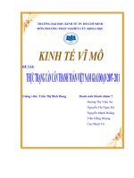 THỰC TRẠNG cán cân THANH TOÁN VIỆT NAM GIAI đoạn 2007  2011 