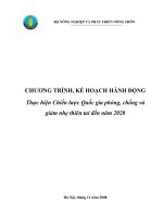 Tài liệu CHƯƠNG TRÌNH, KẾ HOẠCH HÀNH ĐỘNG THỰC HIỆN CHIẾN LƯỢC QUỐC GIA PHÒNG, CHỐNG VÀ GIẢM NHẸ THIÊN TAI ĐẾN NĂM 2020 pdf