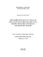 Một số biện pháp quản lý nâng cao chất lượng hoạt động dạy học ở các trường trung học cơ sở quận 3 thành phố hồ chí minh luận văn thạc sĩ khoa học giáo dục 