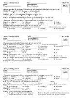 Tài liệu [Luyện thi tiếng Anh] Test on English_03 ppt