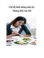 Tài liệu Chế độ dinh dưỡng mùa hè pdf