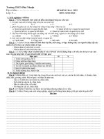 Bài soạn Đề kiểm tra 1 tiết k2