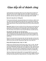 Tài liệu Giao tiếp tốt sẽ thành công pptx