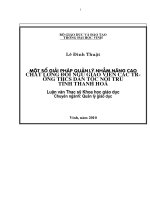 Một số giải pháp quản lý nhằm nâng cao chất lượng đội ngũ giáo viên các trường trung học cơ sở dân tộc nội trú tỉnh thanh hoá 