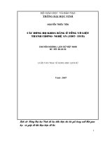 Các dòng họ khoa bảng ở tổng võ liệt thanh chương   nghệ an (1807 1919) 