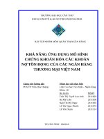 Khả năng ứng dụng mô hình chứng khoán hóa các khoản nợ tồn đọng của các ngân hàng thương mại việt nam 