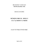 Mở rộng bruck   reilly của vị nhóm và nhóm luận văn thạc sĩ toán học 