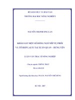 Khảo sát một số dòng ngô nếp tự phối và tổ hợp lai f1 tại xuân quan hưng yên 