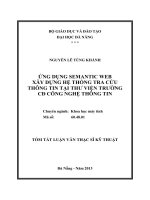 Ứng dụng semantic web xây dựng hệ thống tra cứu thông tin tại thư viện trường cao đẳng công nghệ thông tin 