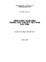 Hình tượng người lính trong tiểu thuyết việt nam sau 1986 